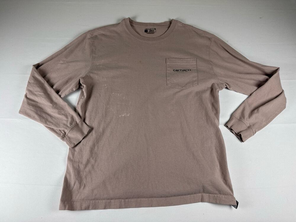 Carhartt Loose Fit Long Sleeve Pocket Shirt Men’s Large Tan Workwear